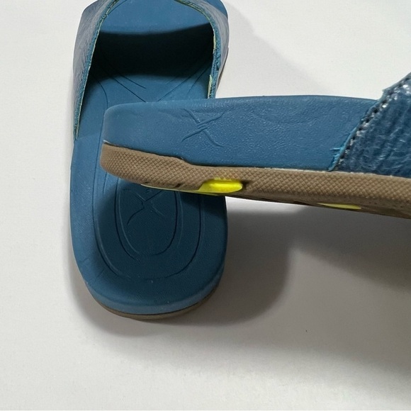 🆕 Twisted X Women's Red Buckle Sandals Slide in Ocean Blue - Picture 8 of 12